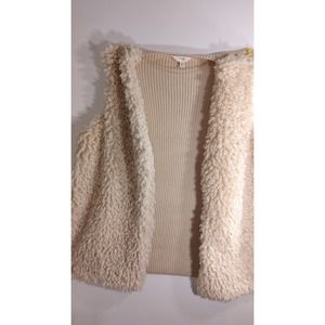 Faux sheepskin sweater jacket